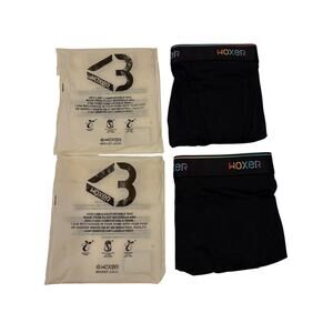 Woxer Star Pride Boxer Briefs 3" Lot of 2 Womens Size Large Black Mid Rise